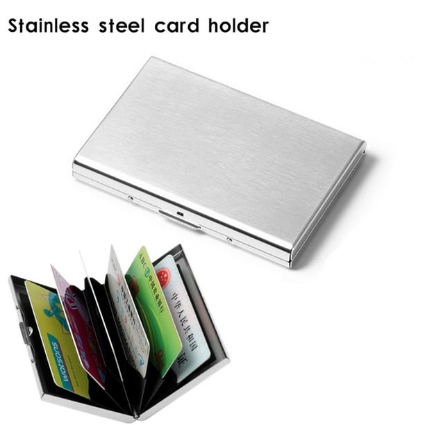 RFID Blocking Wallet Slim Secure Stainless Steel Contactless Card