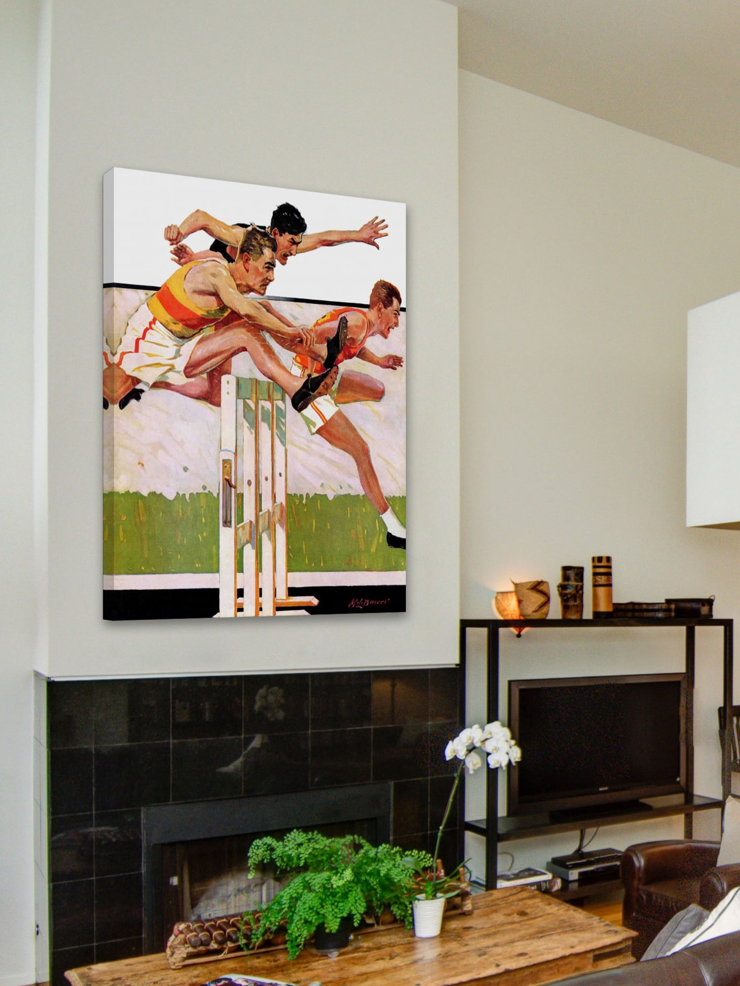Marmont Hill Hurdlers by Maurice Bower Painting Print on Canvas