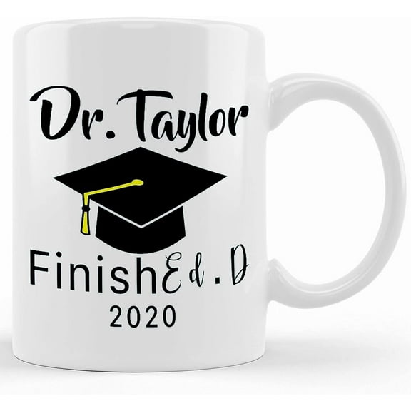 Doctor Phd Doctorate Coffee Mug Custom Psyd Edd Md Medical School Graduation Gift, Ceramic Novelty Coffee Mug, Tea Cup, Gift Present For Birthday, Christmas Thanksgiving Fes