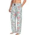 thumbnail image 2 of Uemuo Cute Rabbit And Heart Pattern Men's Wide Leg Palazzo Lounge Pants with Pockets Light Weight Loose Comfy Casual Pajama Pants-XX-Large, 2 of 9