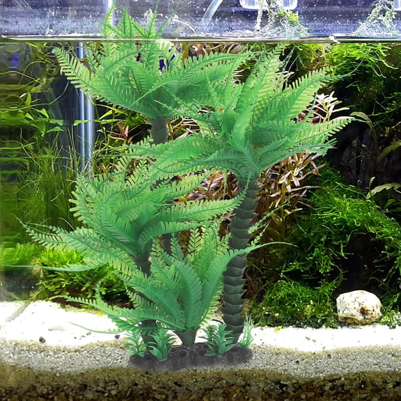GETAJGHSD Aquarium Tank Decor with Artificial Grass and Safe Fish Hideout Accessories