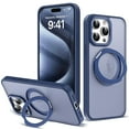 thumbnail image 2 of Dteck Case for iPhone 15 Pro Max,Magnetic Rubber Case Matte PC Mag-Safe with 360°Rotating Invisible Ring Stand Military Grade Shockproof Back Cover,Blue, 2 of 7