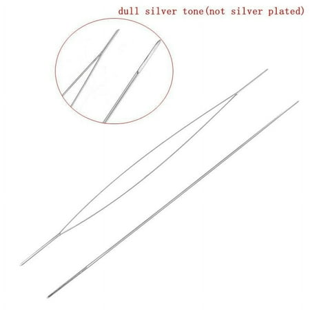 Sexy Sparkles Threading String Beading Needles Threading Cord Jewelry Tool - 0.3mmx60mm, 5 pcs