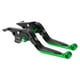 thumbnail image 1 of Palancas de freno y embrague cortas y largas para Yamaha TMAX560 2019-2020, palanca de freno ajustable de motocicleta, aleación de aluminio, mango negro con extremo verde, 1 of 6