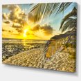 thumbnail image 2 of White Caribbean Beach with Palms - Landscape Canvas Art Print, 2 of 3