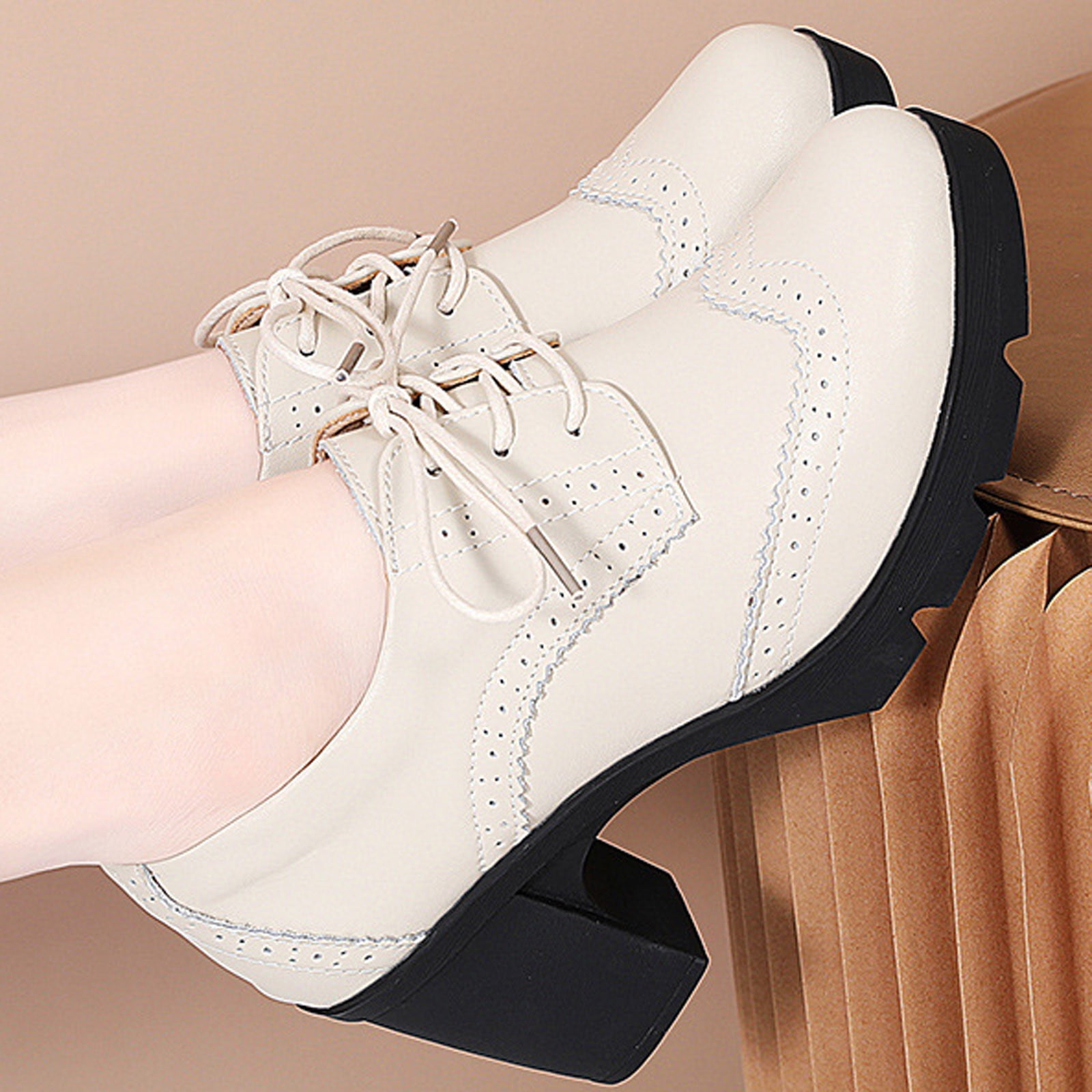 靴 PPFM Square Toe Leather Shoes Amazon.com | Womens Vintage Patent Leather Square Toe