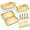 Gold-9"-4, variant on 2 Set 9" Chilled Serving Tray For Parties Withpartments Ice Party Platter Charcuteried Cold Dish Dips Tongs Fruit Seafood Vegetabl