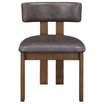 Steve Silver Cambridge Vegan Lether Set of 2 Dining Chairs, Brown