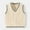 Beige, variant on CYRBOKO Boys Sweater Vests, Stretchy Cotton V-neck Sleeveless School Uniform Vests Beige Size 5-7 T
