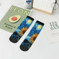 thumbnail image 7 of Pofeuu Starry Night Sunflower Field Print 30cm Socks, Adult Running Hiking Socks for Youth and Adult, 7 of 7