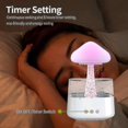 thumbnail image 2 of 2 in 1 Rain Cloud Aromatherapy Essential Oil Zen Diffuser & Raining Cloud Night Light Mushroom Lamp, 2 of 5