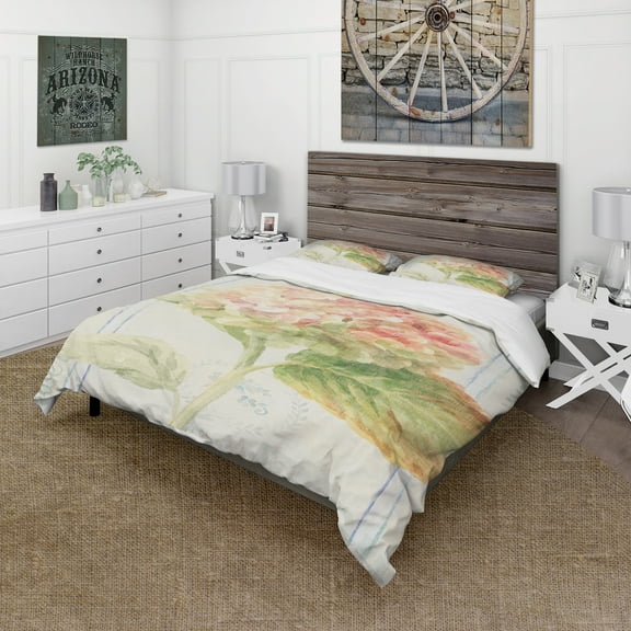 Designart 'Floursack Florals VIII' Cottage Duvet Cover Set