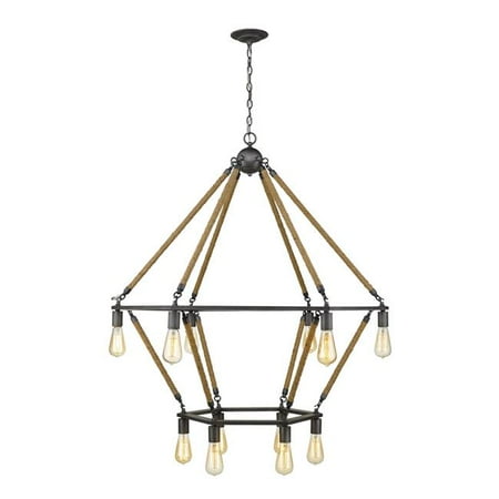

HomeRoots 398046 43.38 x 41.13 x 41.13 in. Holden 12-Light Antique Gray Wagon Wheel Chandelier