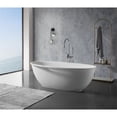 thumbnail image 6 of Clovis 63x33.5" Solid Surface Transitional Resin Freestanding Bathtub in White, 6 of 7