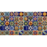 50 Mexican Tiles 2x2 Handpainted Assorted Designs
