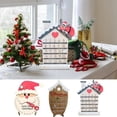 thumbnail image 2 of Calendario de Adviento colgante de Navidad para 24 días, decoración de cuenta regresiva de Navidad, Papá Noel rojo y blanco, copo de nieve, alce, diseño de madera, 2 of 4