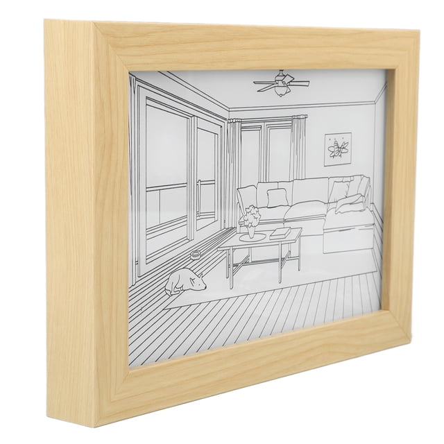 LED Illuminated Painting Light Photo Frame, Light Painting USB Plug Type Innovative Simulated Sunlight Decorative for Wall S