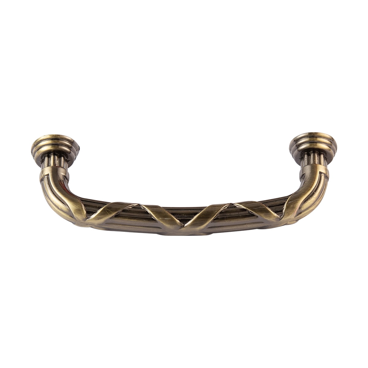 Utopia Alley 10pcs Riga Pull Handle - Decorative Cabinet Drop Pull Handles- Vintage Cabinet Hardware with Hand Finished Antique Brass - Metal Drawer Pull Handle, 3.75" Center to Center