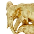 thumbnail image 6 of 7" x 8" Gold Polyresin Elephant Sculpture, by CosmoLiving by Cosmopolitan, 6 of 11