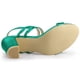 thumbnail image 5 of Sandalias De La Correa del Tobillotalón De Bloque Punta Abierta Talón Abierto para Mujeres Verde 41, 5 of 6