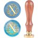 thumbnail image 2 of 1PC Brass Sealing Wax Seal Stamp Removable Wood Handle Letter X Pattern 2.5x1.45cm, 2 of 5