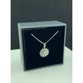 thumbnail image 3 of Sterling Silver Cz Sunflower Charm Necklace for Women and Teens 18", 3 of 6
