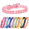 thumbnail image 6 of Miaocao Pink Rhinestone Dog Collars for Small Dogs, Pretty Bling Diamond Puppy Collar Crystal Sparkly Glitter Jewel Girls Cat Collars for XXS Xs Small Medium Pet Female Dogs Kitten, 6 of 6