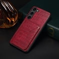 thumbnail image 7 of Allytech Slim Case Compatible with Samsung Galaxy S23 Plus, Crocodile Print PU Leather Magnetic Hidden Card Holder Kickstand Shockproof Full Body Protective Wallet Case for Women Men, Red, 7 of 7