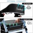 thumbnail image 5 of E-Western Foldable Rollator Walker for Seniors Heavy Duty Aluminum Frame with Seat 450 lb Capacity 8 Wheels Adjustable Height Lightweight and Portable Blue, 5 of 6