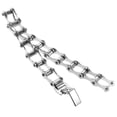 thumbnail image 5 of Pulsera moderna de acero inoxidable con diseño de cadena de bicicleta para hombre y mujer, cadena de eslabones que combina con todo, pulsera de eslabones para joyería unisex., 5 of 5