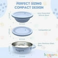 thumbnail image 2 of HANARA 2-in-1 Insulated Stainless Steel Dog Bowl with Extra Collapsible Lid and Handle for Dog Cat Pet | Non Slip Rubber Bottom | Portable, Great for Indoor, Outdoor| 30 OZ (Plus 20 oz) (Blue), 2 of 8