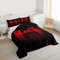 thumbnail image 2 of Juego de Edredón para Niños Feelyou Queen Size Gamer Rojo y Negro, 2 of 8