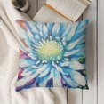 thumbnail image 3 of YINGXI  Square Throw Pillow Cover, Flower Printed Pattern Soft Home Decoration Cushion Cover Pillowcase for Bed Chair Bay Window, Blue &amp; Green 18x18in, 3 of 5