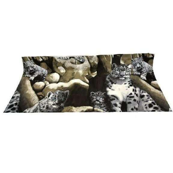 Snow Leopard Animal Print Valance 84" X 20"
