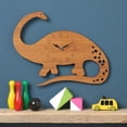 thumbnail image 2 of Wooden Dinosaur Shape Wall clock for kitchen Numeral Battery Operated kids children room Classroom Nursery Hotel Clocks Wall Decoration diplodocus Sunnimix Reloj de pared, 2 of 8