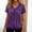 A83 Purple, variant on Xdegoge T-Shirt for Women V Neck Short Sleeve Pleated Front Design Raglan Sleeve Casual Loose Fit Soft Breathable Solid Color Comfy Everyday Basic Summer Going Out Pullover Tops