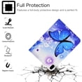 thumbnail image 2 of Allytech for iPad 10th Generation Case 10.9 inch 2022, Premium PU Leather Folio Stand Shell with Card Slots Holder Smart Auto Sleep Wake Protective Wallet Case for iPad 10.9", Blue Butterfly, 2 of 6