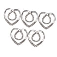 thumbnail image 3 of Hollow Love Heart Bufandas Clips Metal Chal Clip Hebilla Cintura Hebilla Clip Bufanda Anillo Broche Titular Bufandas Broche para Ropa Chal Bowknot plateado 3.7x3.7cm Yinane broches para bufandas, 3 of 8
