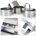thumbnail image 4 of Round Cake Ring, Stainless Steel 3 x 3 inch Dessert Mousse Mold with Pusher & Lifter Cooking Rings (Include 4 Rings and 1 Pusher), 4 of 7