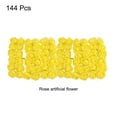 thumbnail image 3 of Uxcell Artificial Rose Flower Heads Yellow Mini Faux Flowers 0.8"-1" 144Pcs, 3 of 4