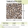 thumbnail image 2 of Beige and Black Of Leopard Print Square Fitted Tablecloth with Elastic Edge,Square Table Cover,Washable Elastic Table Cover for Home Kitchen Party Decor 34"x34", 2 of 6
