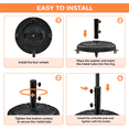 thumbnail image 4 of Topeakmart 20″ Round Antique Umbrella Base with Lockable Wheels, Black, 4 of 7