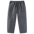 thumbnail image 5 of Gubotare Boys School Uniform Pants Khaki Boys Dress Pants Flat Front School Uniform Straight Leg Adjustable Waistband for Toddler with Pockets Teen Boys Trousers 5T 6T (Grey,5-6 Years), 5 of 5