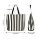 thumbnail image 5 of Balery Black And White Thick Stripes Bolsa Tote Estilo Estético con Cremalleras, Bolsa de Hombro, Bolsa de Compras Grande y Plegable, 5 of 8