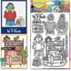 thumbnail image 1 of Sello transparente de mujer leyendo en sala de lectura, ideal para manualidades, álbumes de recortes, decoración y proyectos DIY. Medidas: 16 x 11 cm., 1 of 9