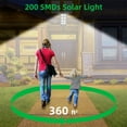 thumbnail image 4 of Outoloxit 200-LED Solar Motion Sensor Wall Light Outdoor Wireless with 3 Modes for Garden, Yard, Porch and Driveway Security, 4 of 8