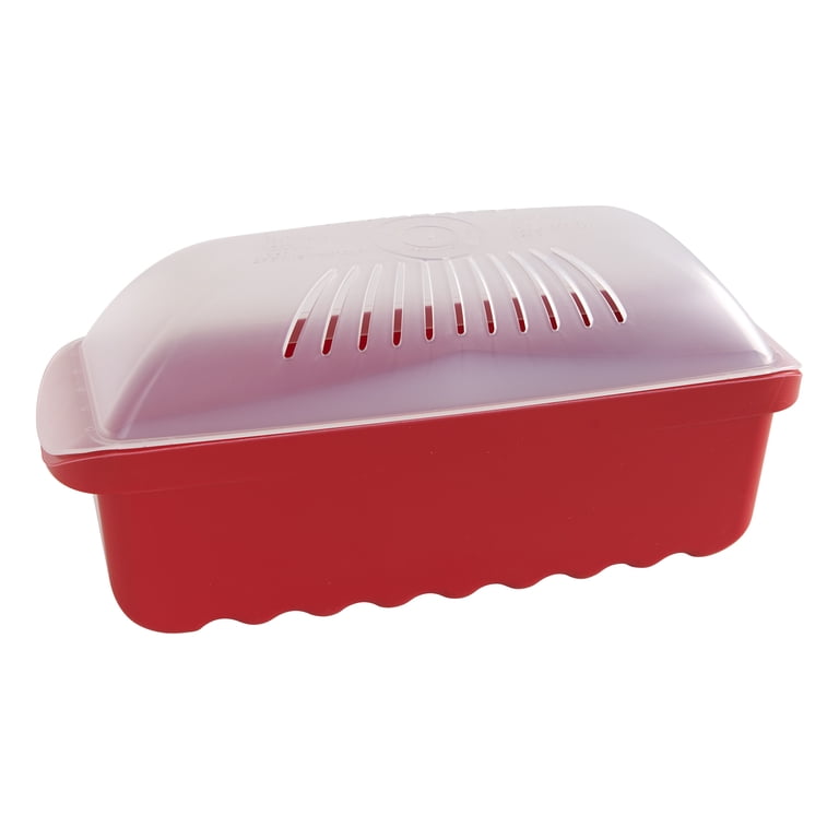 Nordic Ware Microwave Plastic Pasta Cooker, Red, 12.5