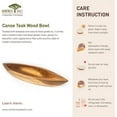 thumbnail image 7 of Canoe Teak Wood Bowl, 7 of 7