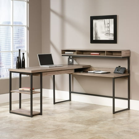 Sauder Transit L Shaped Desk Salt Oak Com Sauder Transit L Shaped Desk Salt Oak