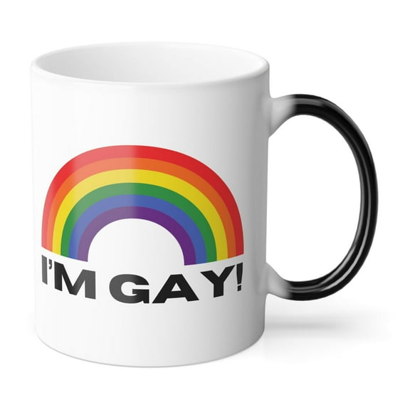 I'm Gay Funny Humor Mug for Friend Colleagues Color Morphing Mug, 11oz